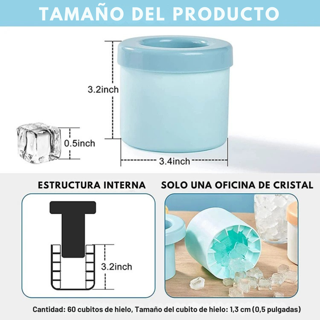 Molde Flexible de Silicona para Hielo